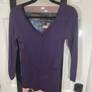 Michael stars v-neck 3/4 length sleeve tee one size